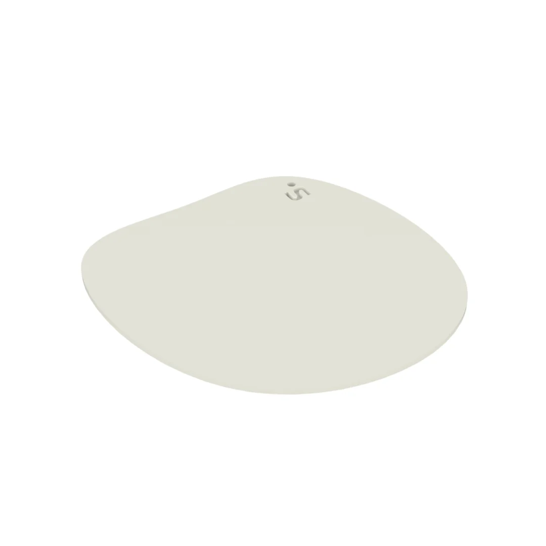 Braskello onderzetter in beige, organische vorm, compact en beschermend voor tafeloppervlakken