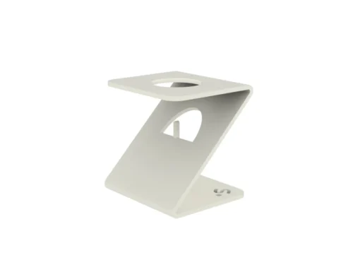 Kandelaar Tiestak Ø23 cm, sculpturale wit gepoedercoat stalen kaarsenhouder met geometrisch ontwerp