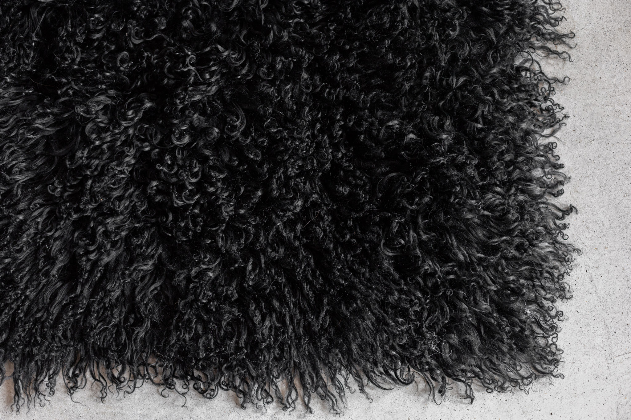 Schapenvacht Veirmea Zwart 160x160 cm - Afbeelding 2