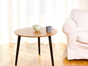 Sofatafel Trieltund Zwart Ø70 cm