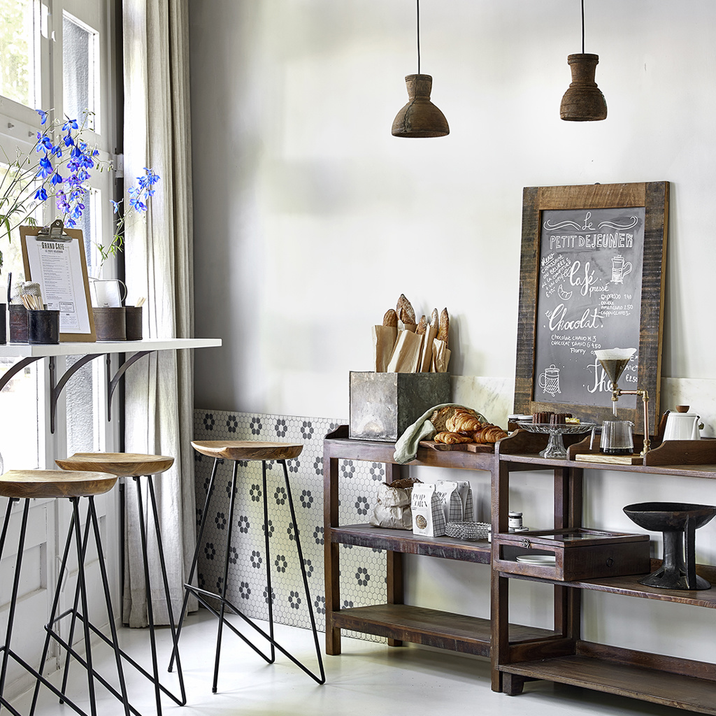 Barkruk Virdel Teak Naturel - Afbeelding 5