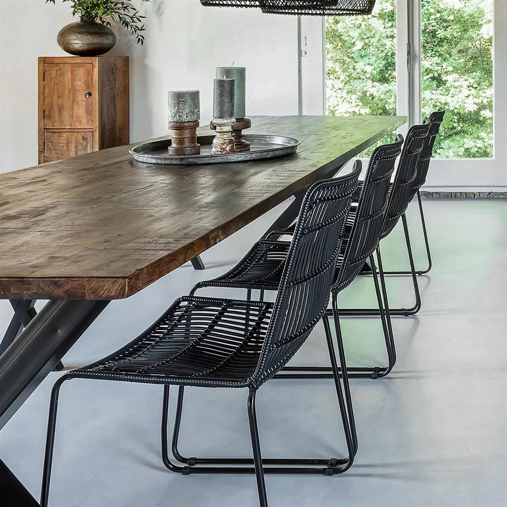 Tuinstoel Haummel naturel hout metaal - Afbeelding 2
