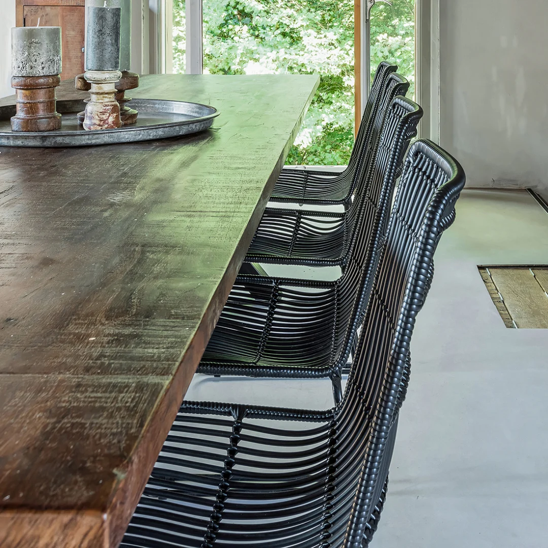 Tuinstoel Haummel naturel hout metaal - Afbeelding 3