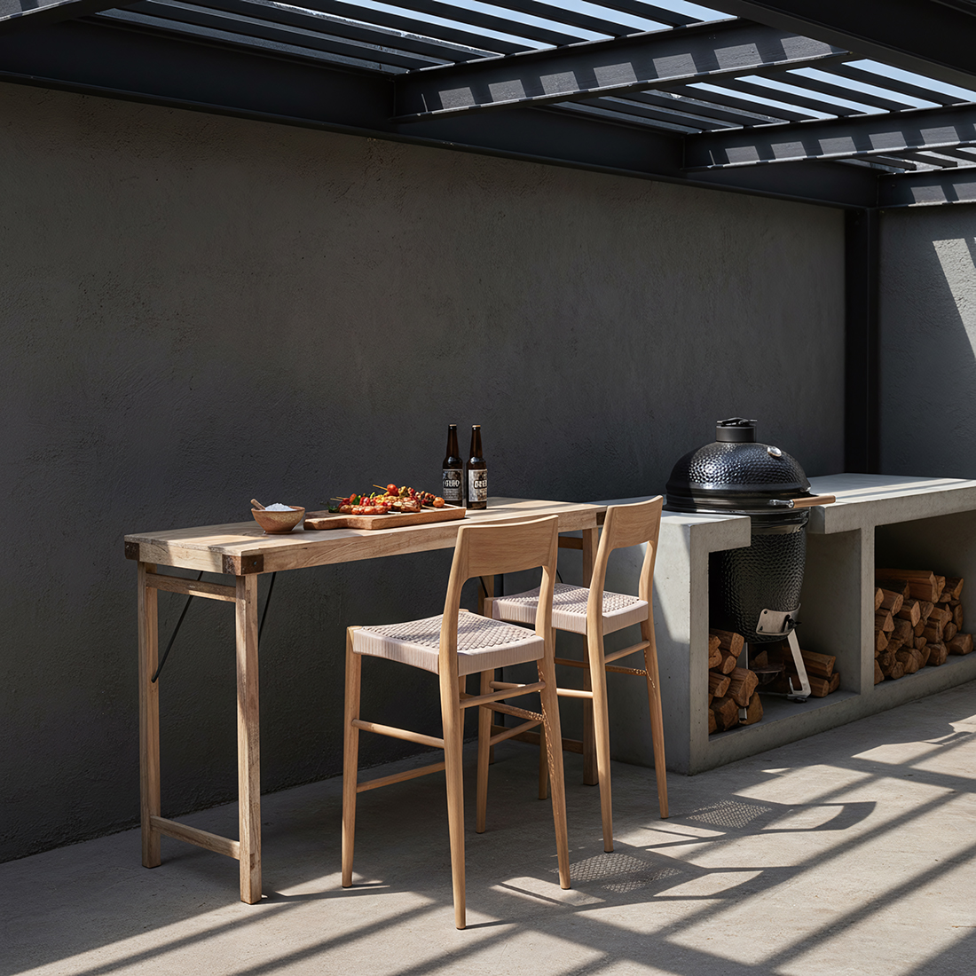 Barkruk Taasy Teak Beige - Afbeelding 2