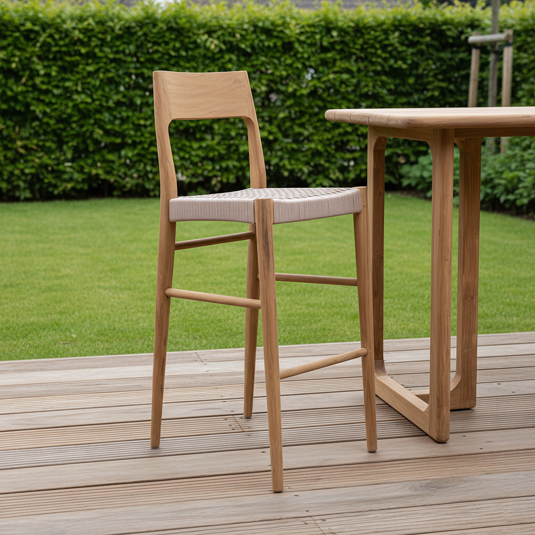 Barkruk Taasy Teak Beige - Afbeelding 3