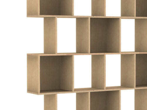 Wandplank Flunsen 193 cm in medium eiken, open vakkenkast met warme natuurlijke uitstraling