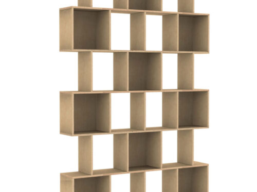 Wandplank Cieband 140 cm in medium eiken, open vakkenwand met luchtig design en praktische opbergruimte