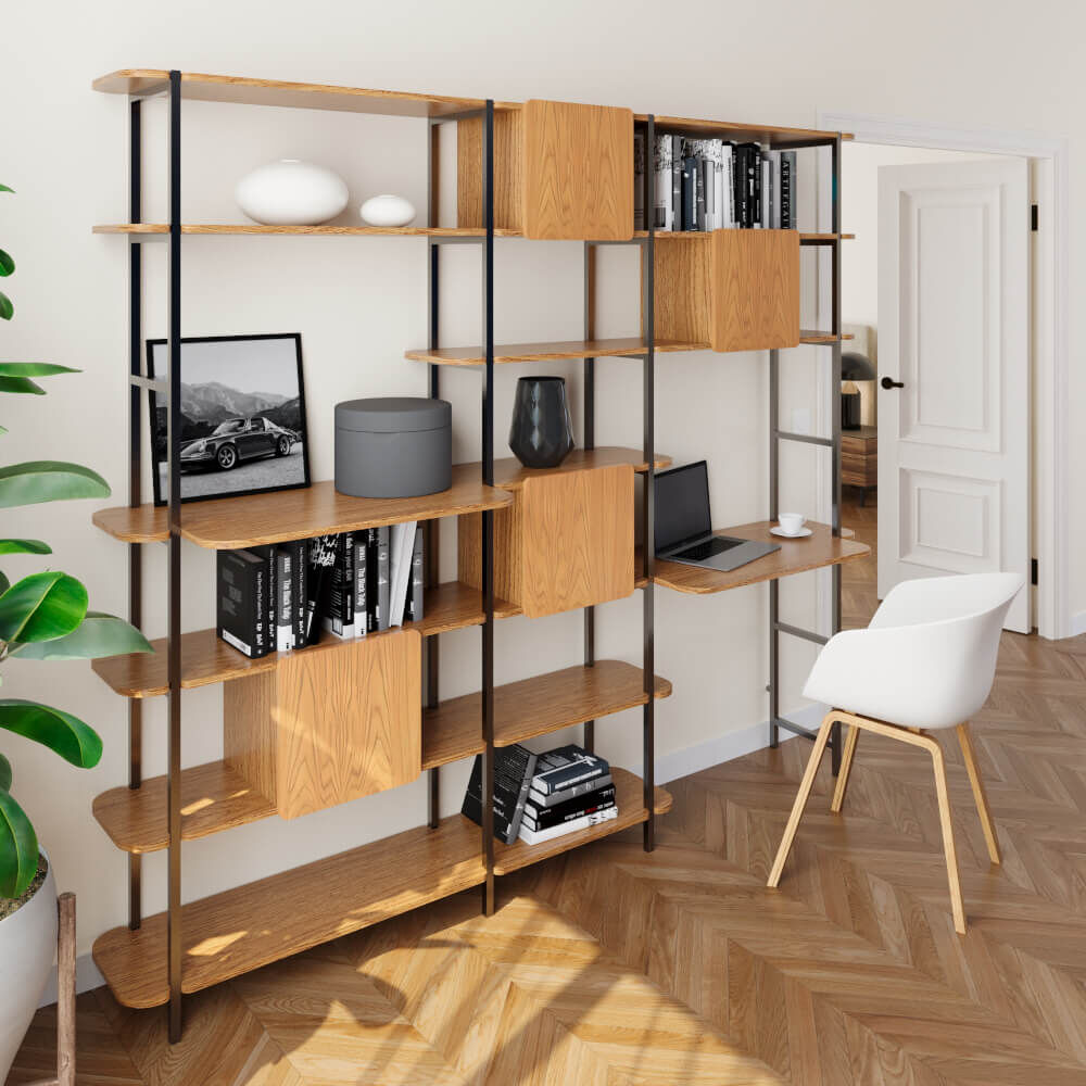 Rek Slaunsond Zwart 227 cm - Afbeelding 2