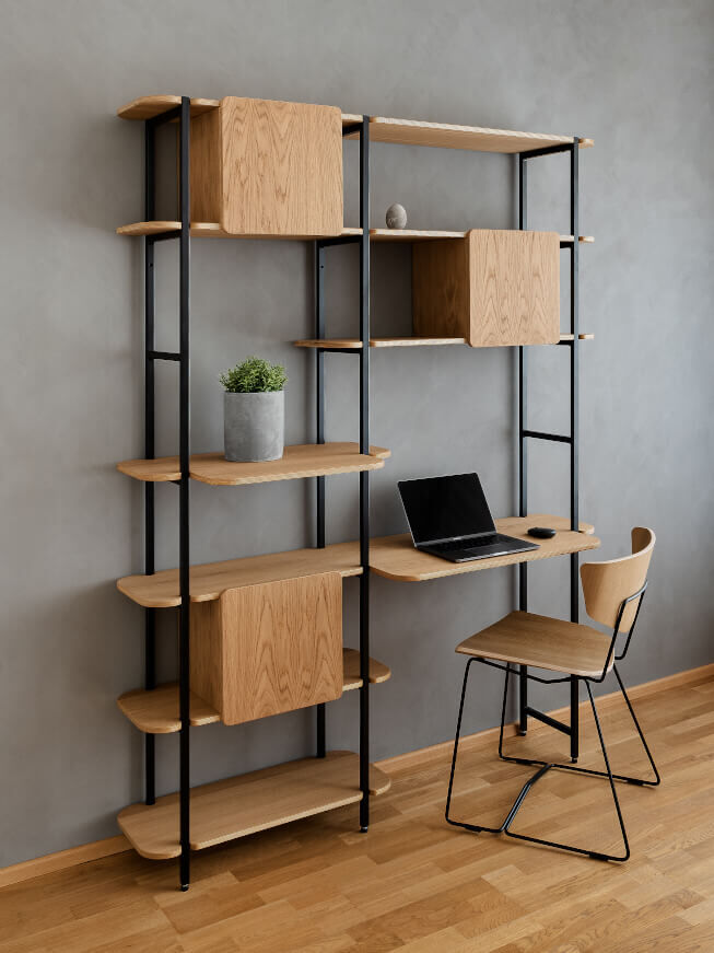 Rek Gooni Zwart 150 cm - Afbeelding 2