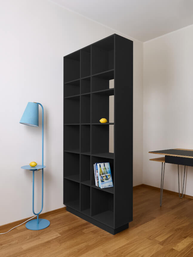 Wandplank Bessio Zwart 88 cm