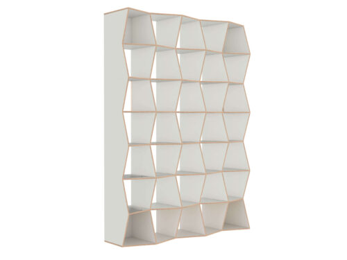 Gaasplank Zaardesta Wit 151 cm met modulair honingraatdesign en strakke witte afwerking