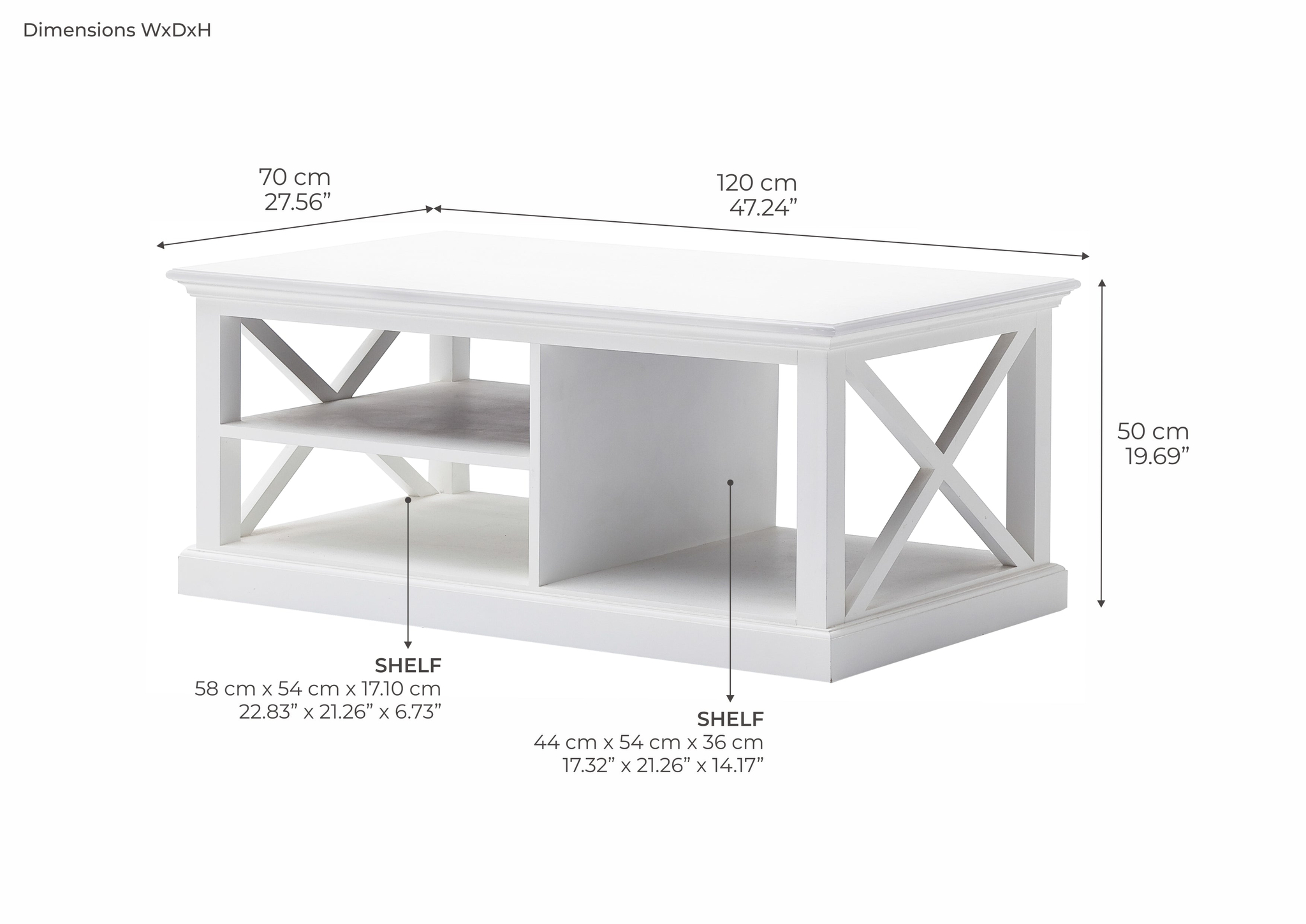 Salontafel Kaaldonte MDF 120 cm - Afbeelding 3