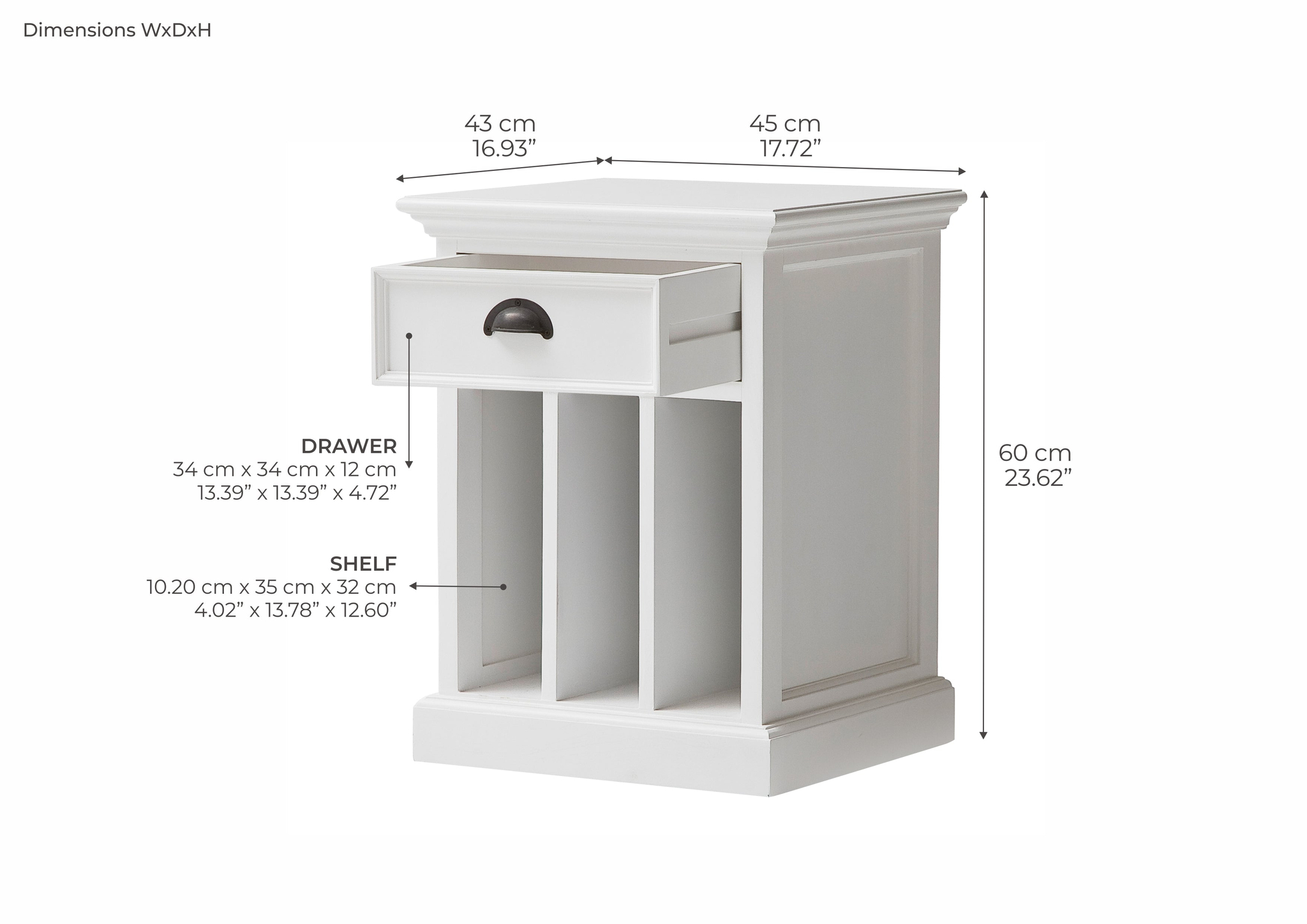 Bijzettafel Faady MDF 60 cm - Afbeelding 12
