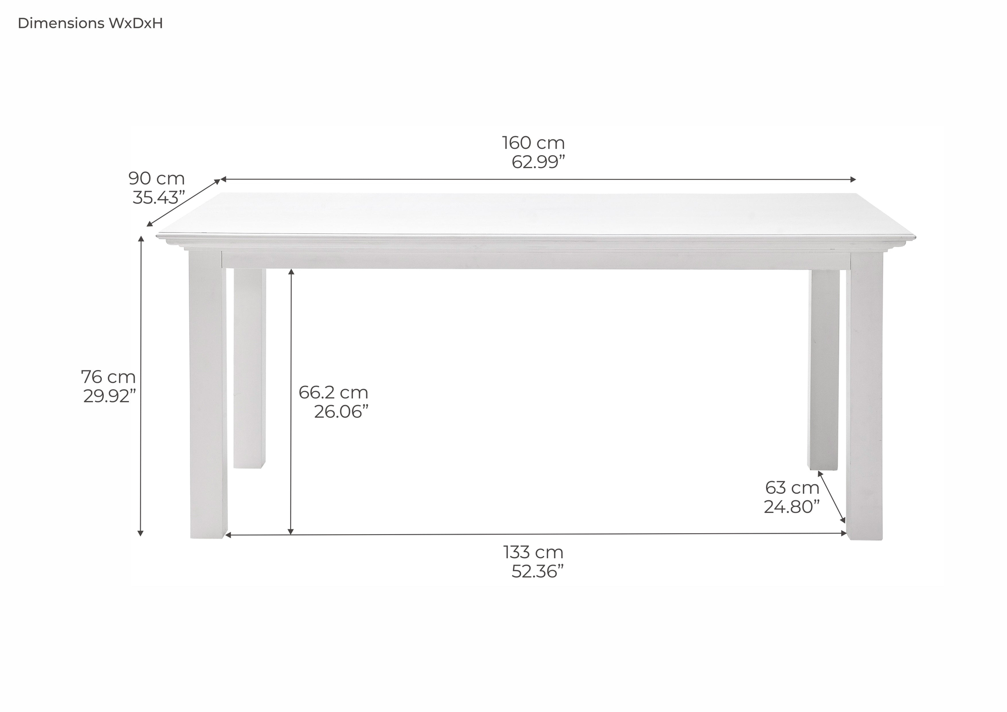 Eettafel Troolle MDF 160 cm - Afbeelding 6