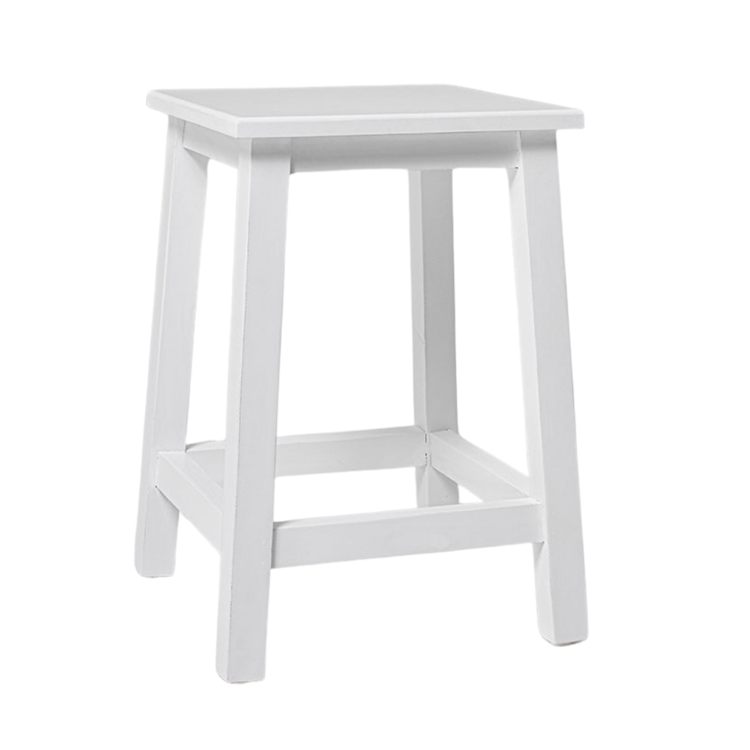 Kruk Banff MDF Wit, compacte witte kruk met strak design en stevige poten