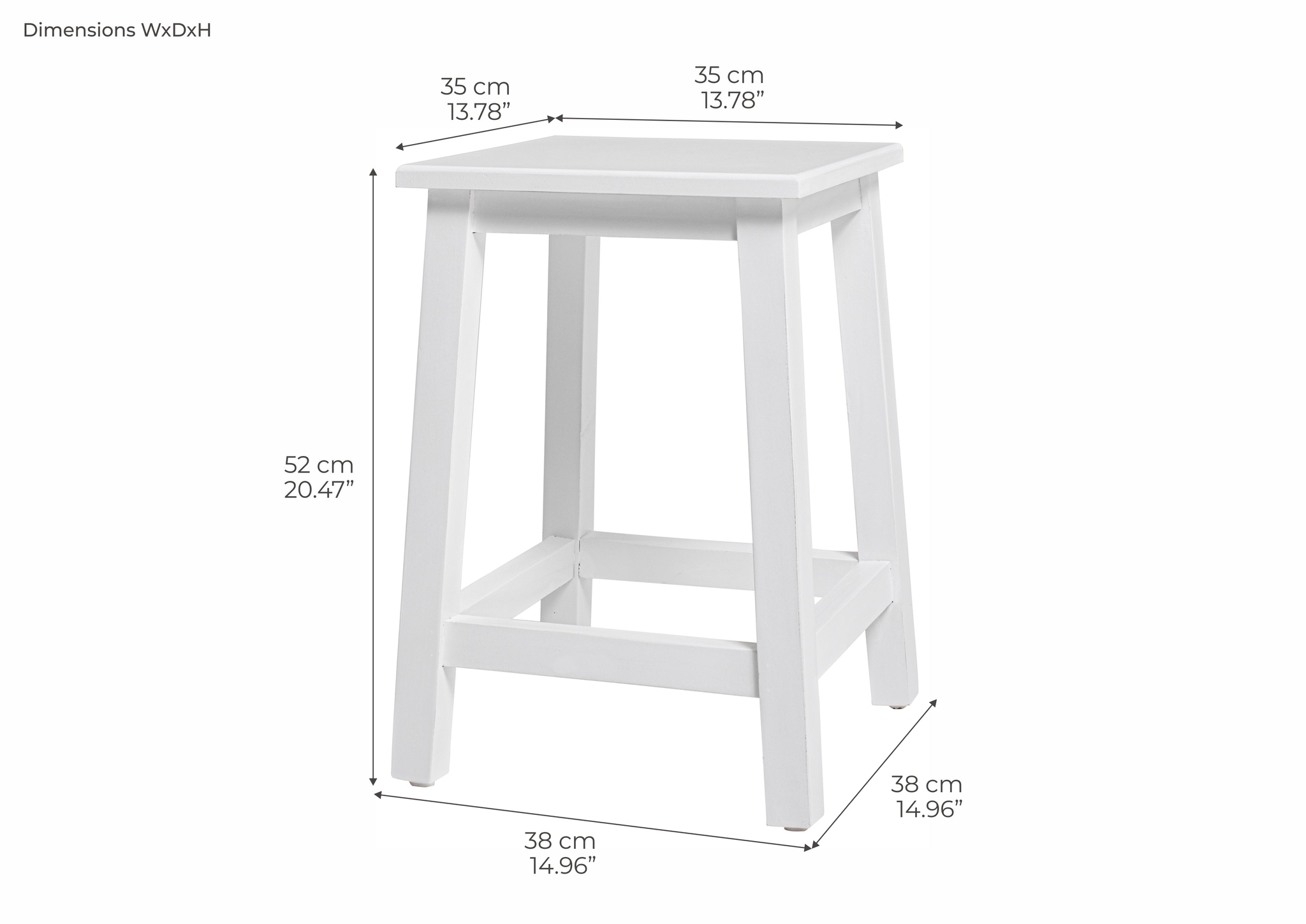 Kruk Banff MDF Wit - Afbeelding 5
