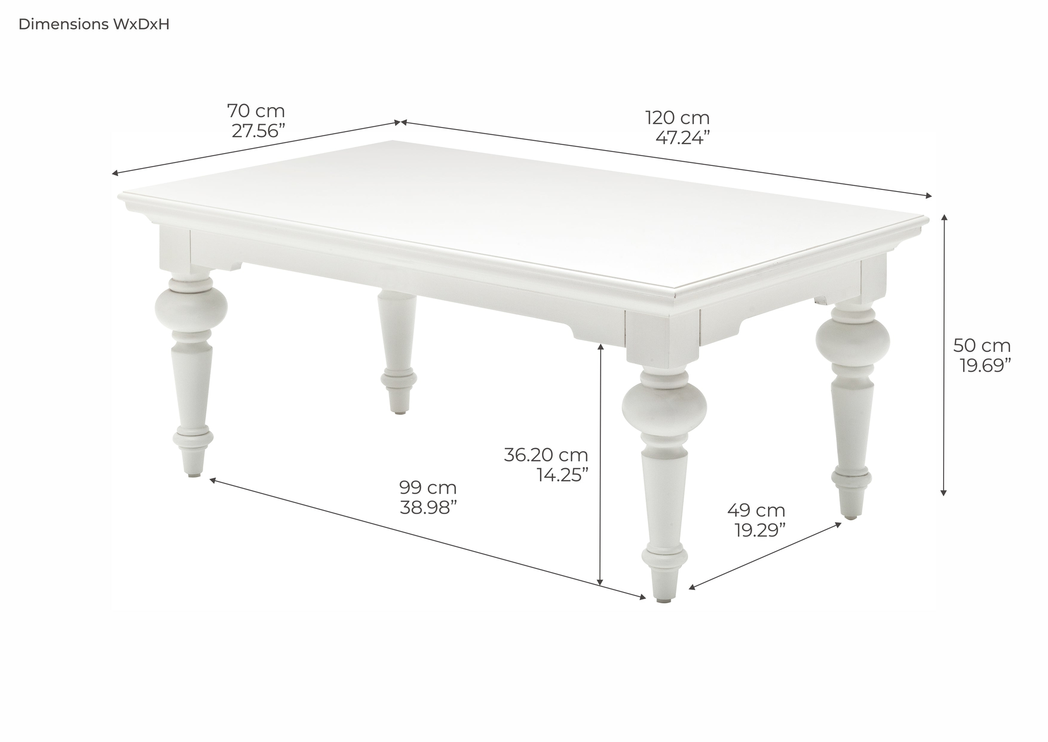 Salontafel Vadia MDF Ø70 cm - Afbeelding 14