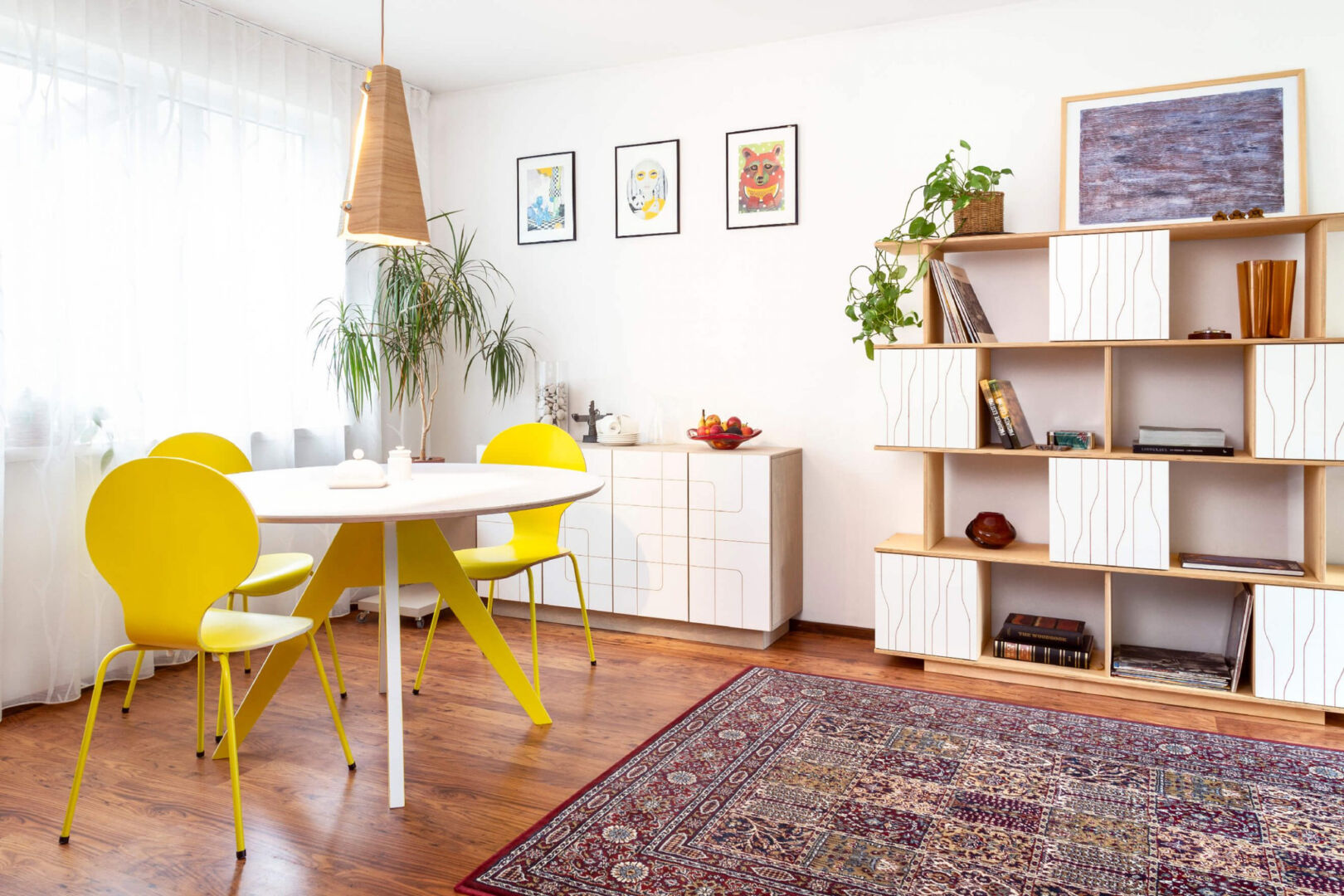 Eettafel Mussone Geel Ø105 cm