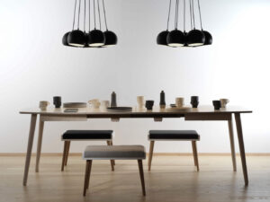 Eettafel Jaldun Zwart 120 cm