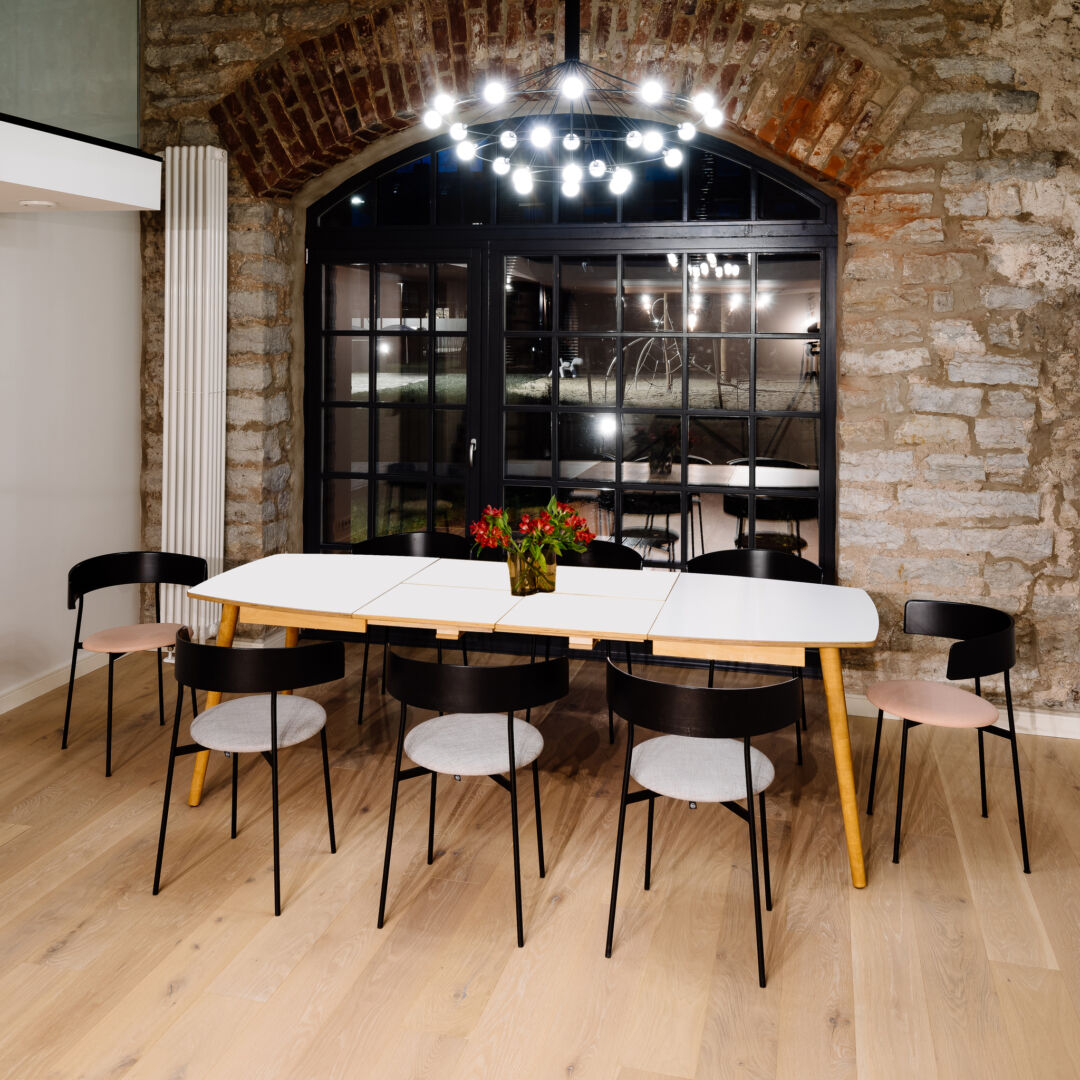 Eettafel Hausar Zwart 120 cm - Afbeelding 4