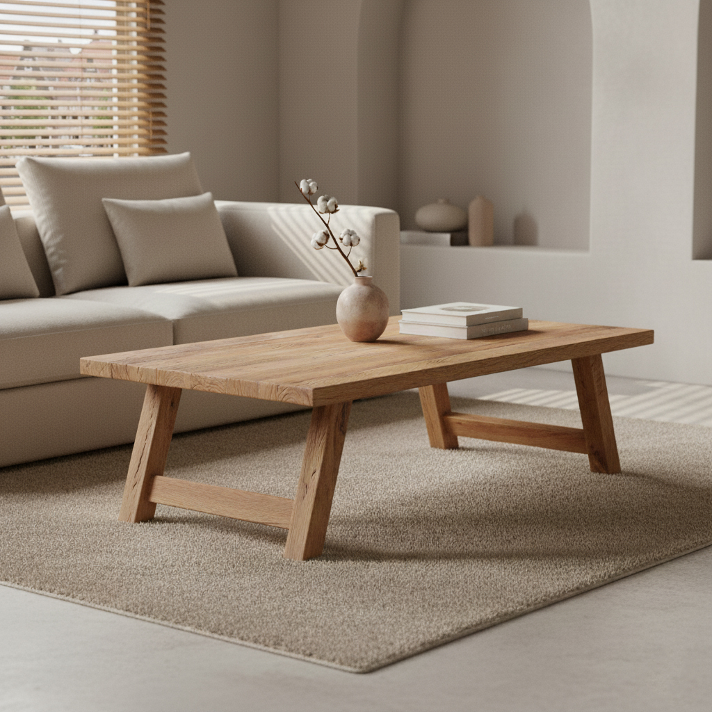 Salontafel Ciebon Hout 140x65 cm - Afbeelding 2