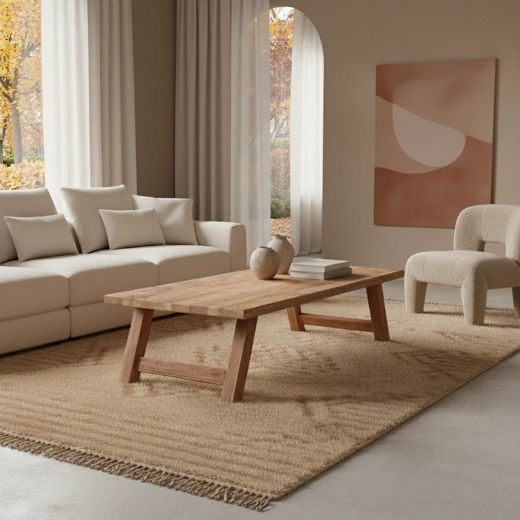 Salontafel Ciebon Hout 140x65 cm - Afbeelding 4