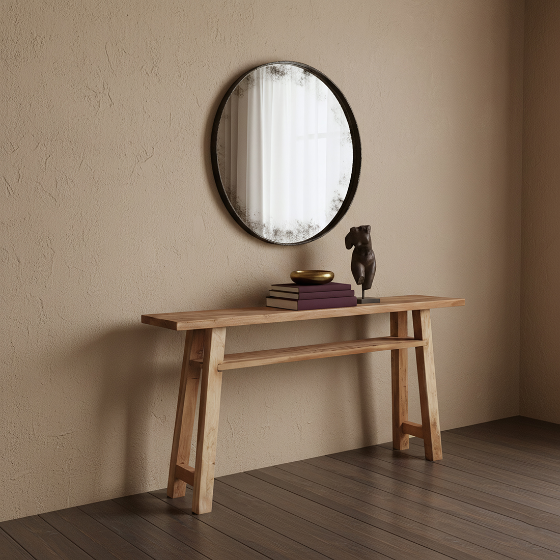 Bijzettafel Jirdero Hout 80 cm - Afbeelding 4