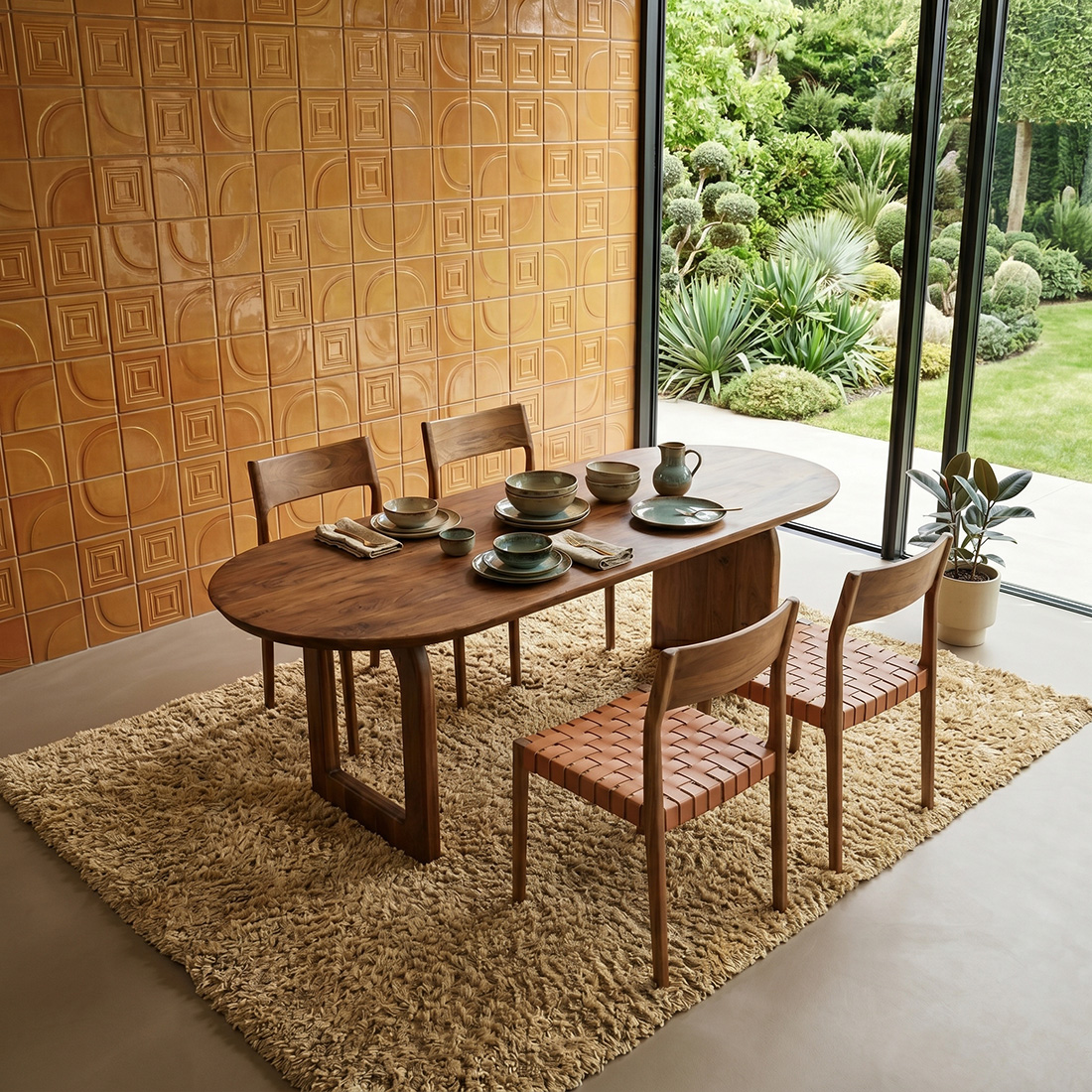 Eettafel Bastis Mangohout - Afbeelding 6