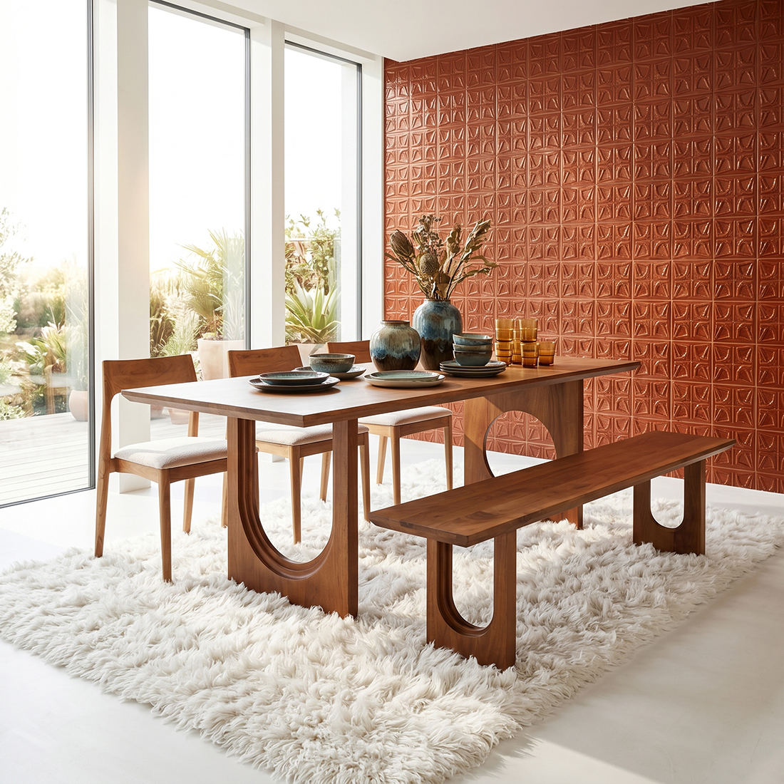 Eettafel Daadia Mangohout 180 cm - Afbeelding 2