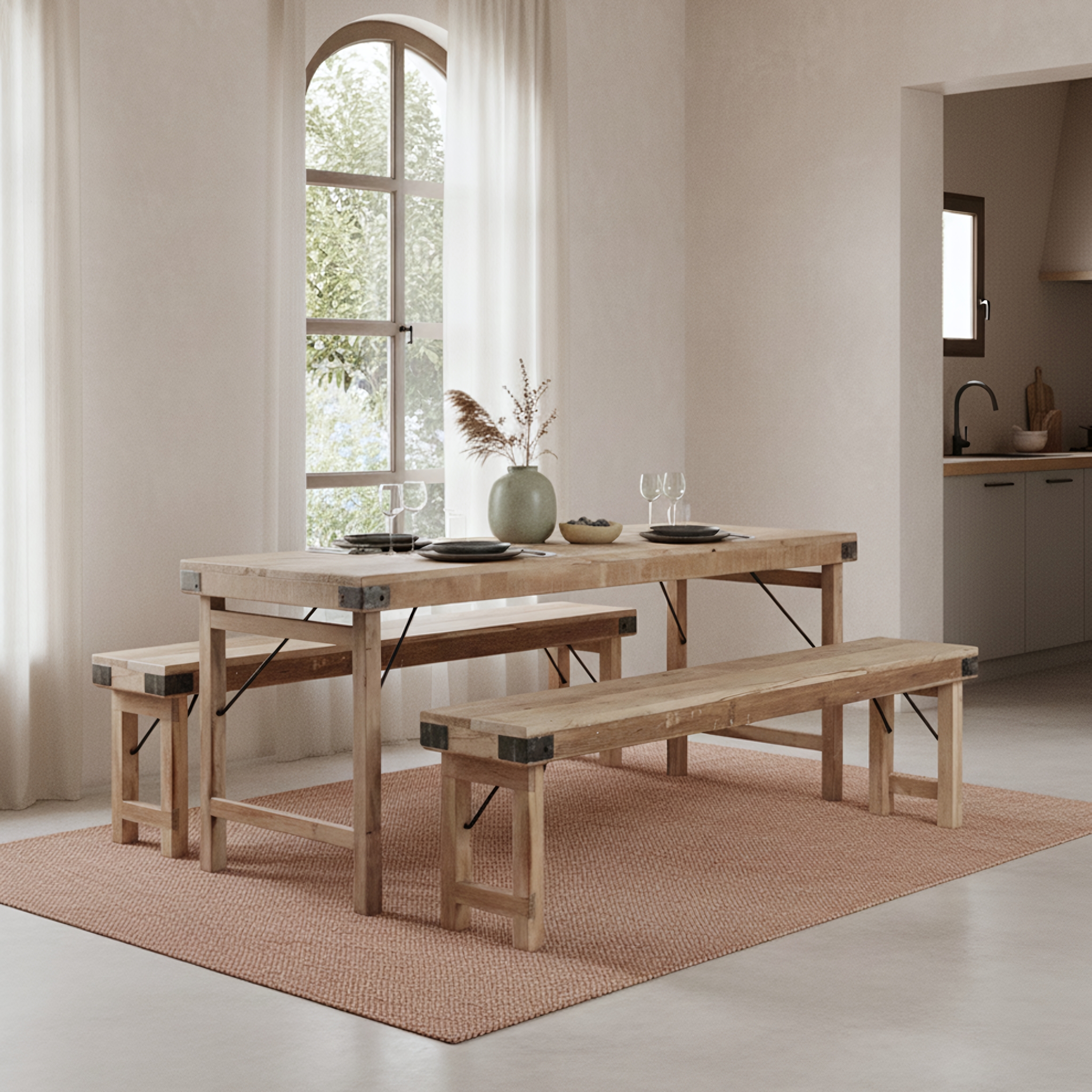 Eettafel Daustora Hout - Afbeelding 2