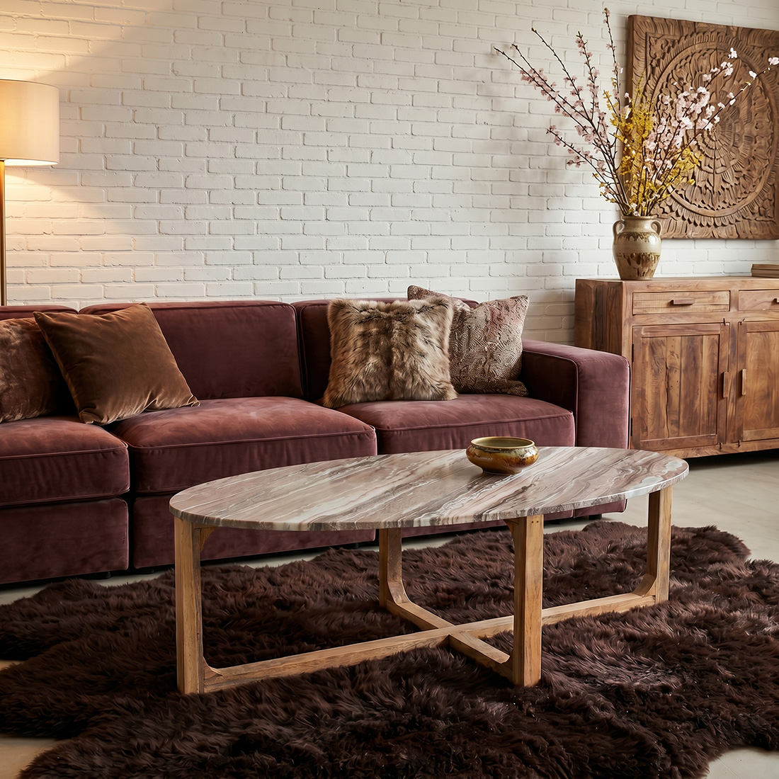 Salontafel Laundel Marmer 60 cm - Afbeelding 2