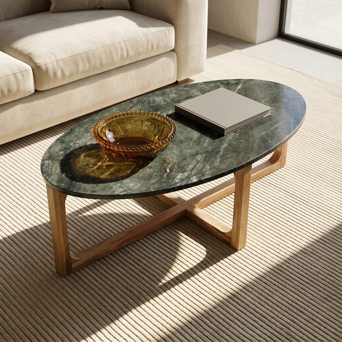 Salontafel Vasino Marmer 120x60 cm - Afbeelding 2
