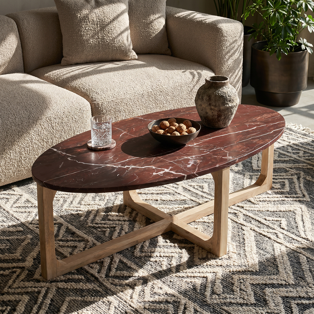 Salontafel Slaubir Mangohout 65 cm - Afbeelding 4