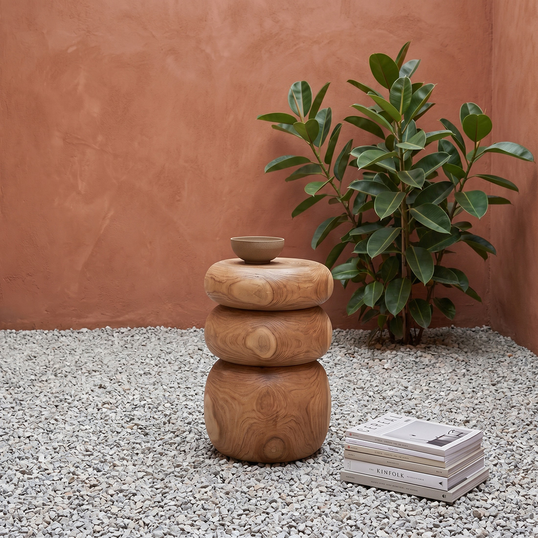 Kruk Fleillos Teak Beige - Afbeelding 8