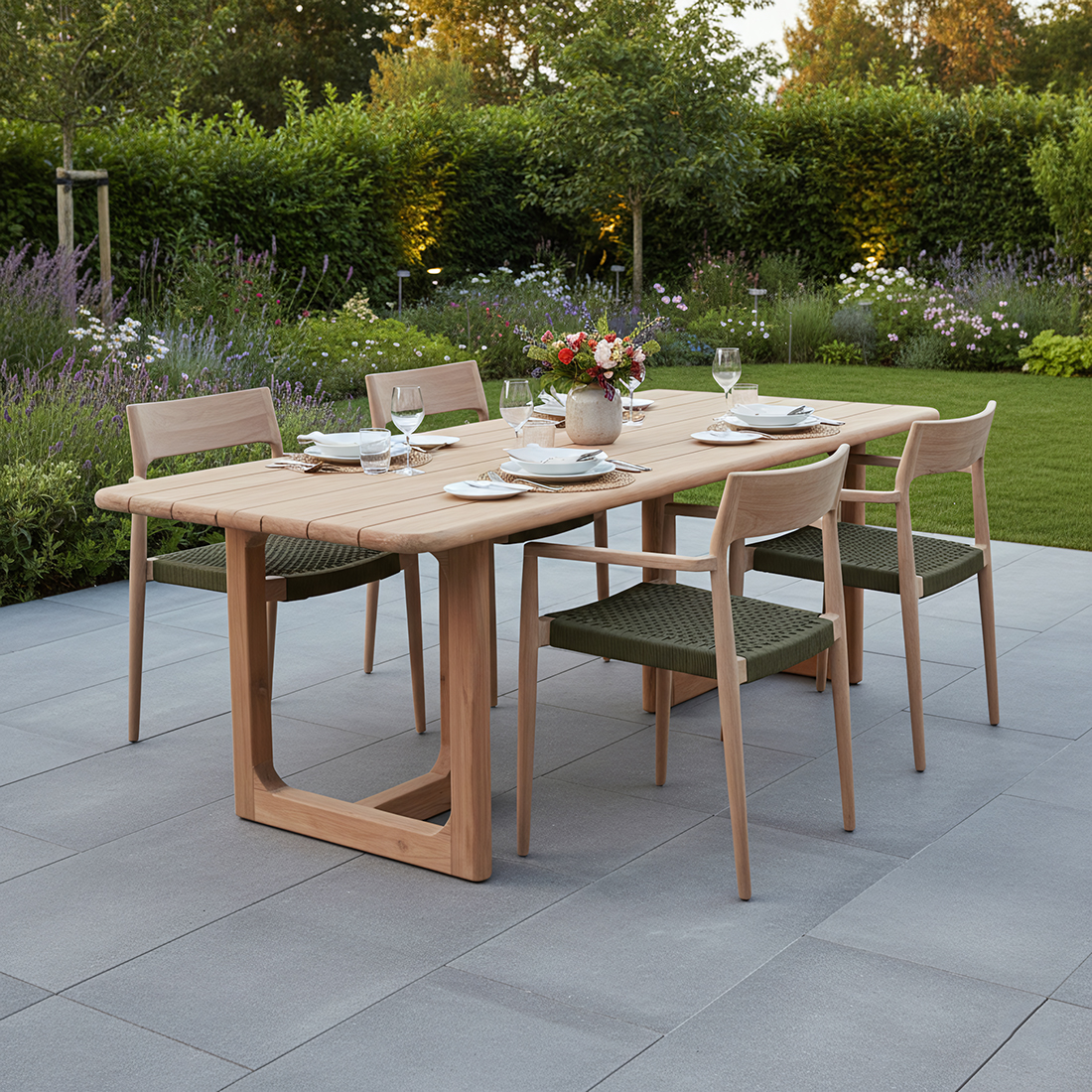Tuintafel Zeisan Teak 200 cm - Afbeelding 4