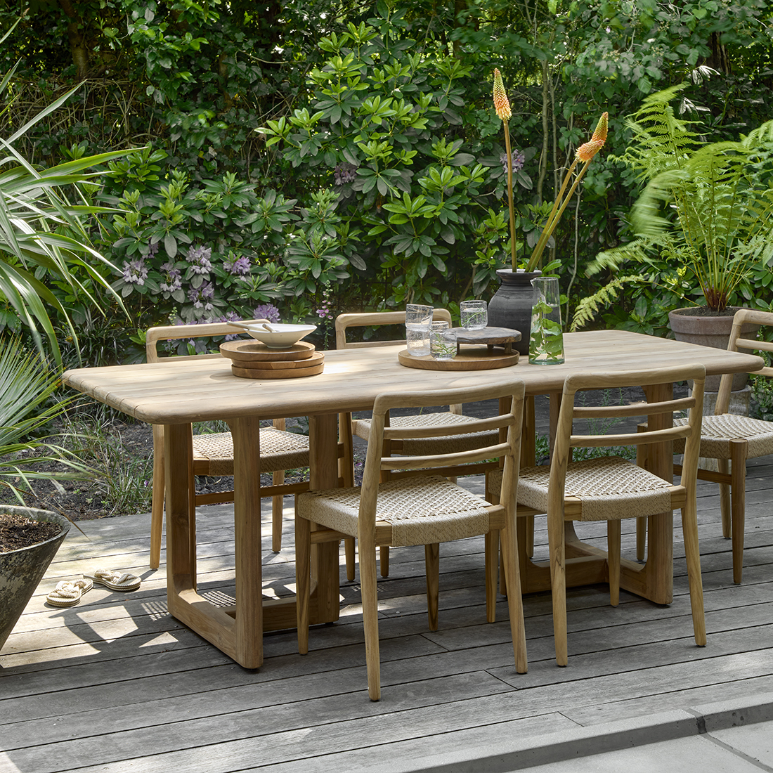 Tuintafel Rostik Teak 240 cm - Afbeelding 2