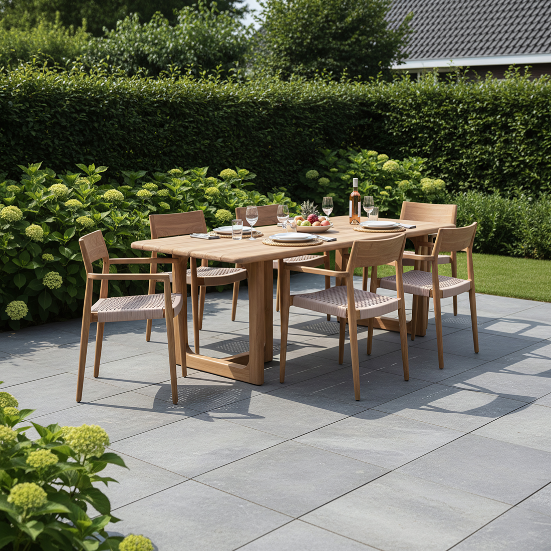 Tuintafel Rostik Teak 240 cm - Afbeelding 6