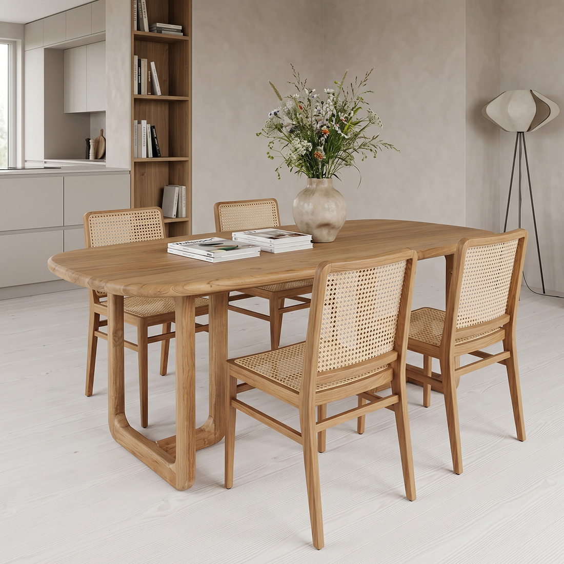 Eettafel Deiboro Teak 200 cm - Afbeelding 2