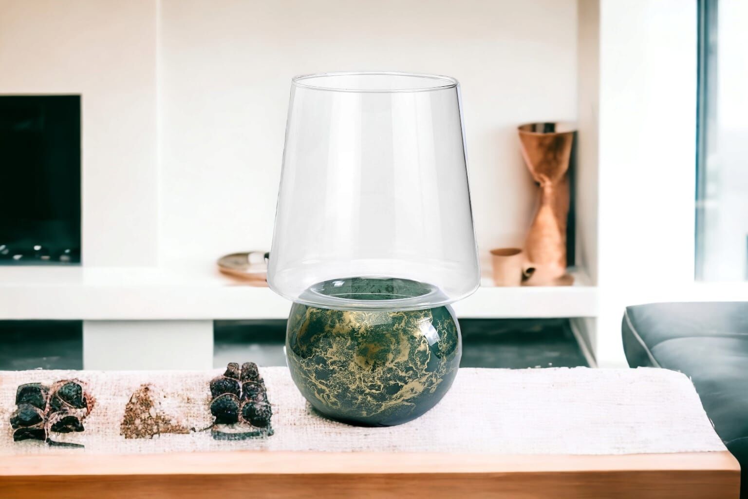 Geurkaars Zensum Glas Groen - Afbeelding 4