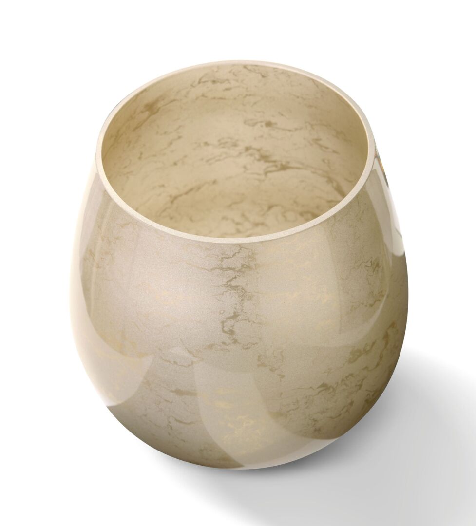 Vaas Leentis Glas Beige H25 cm - Afbeelding 2
