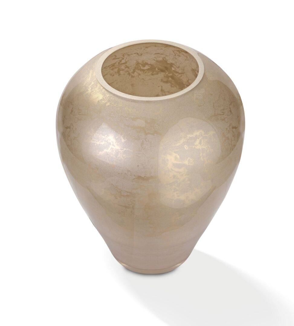 Vaas Vannes Glas Beige H27 cm - Afbeelding 2