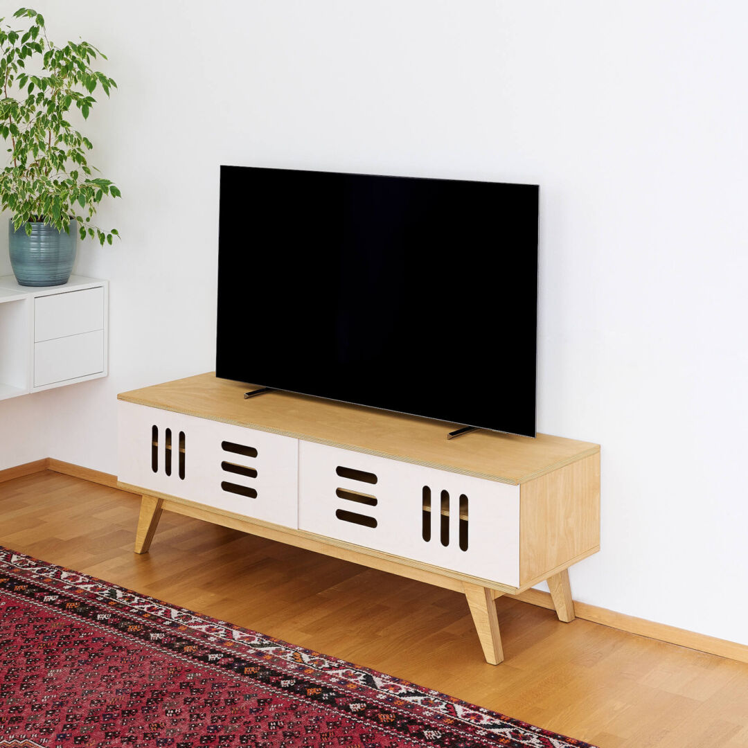 TV-meubel Vussy Wit 120 cm