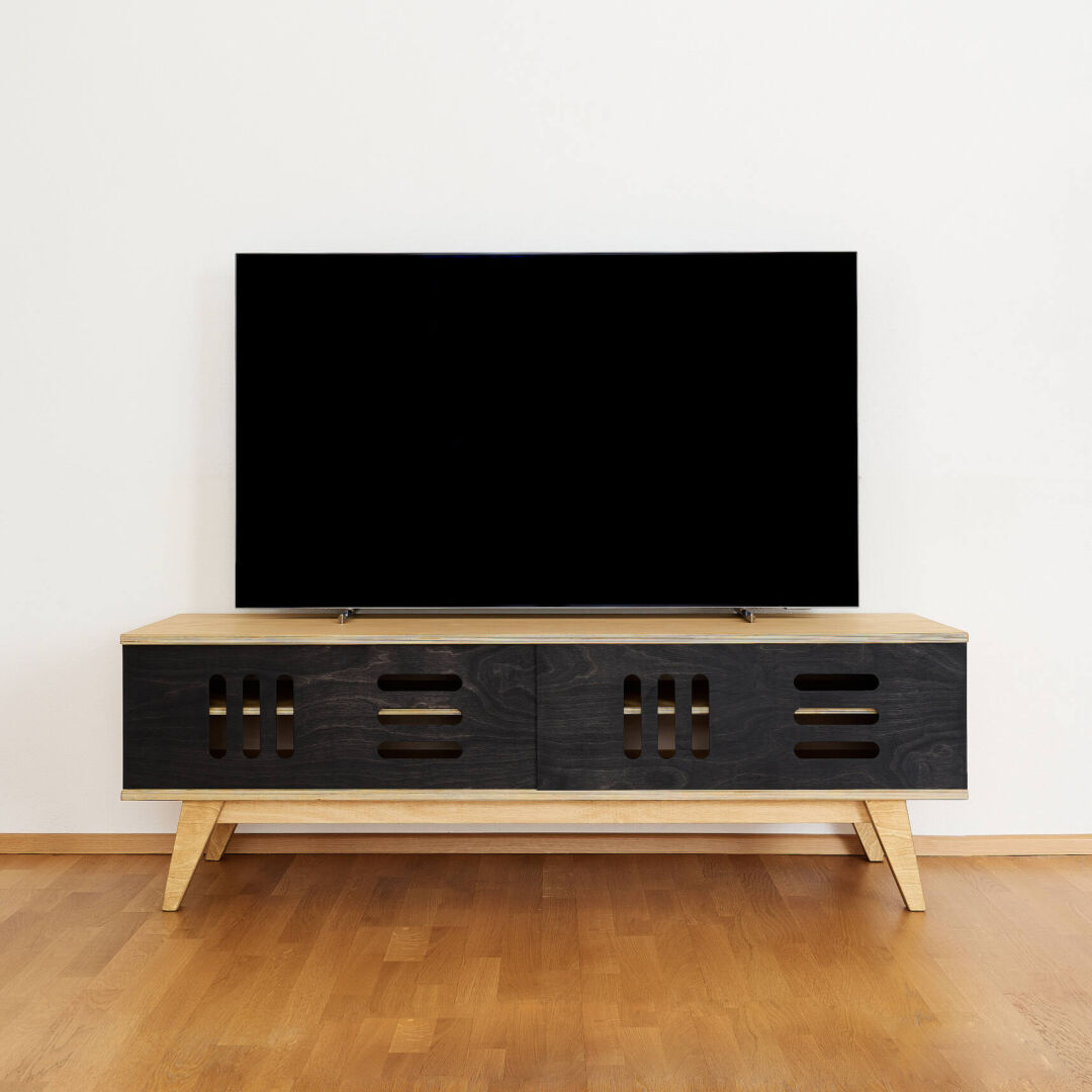 TV-meubel Rustik Zwart 150 cm