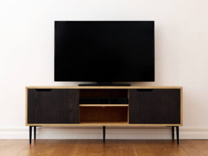 TV-meubel Lesane Zwart 150 cm