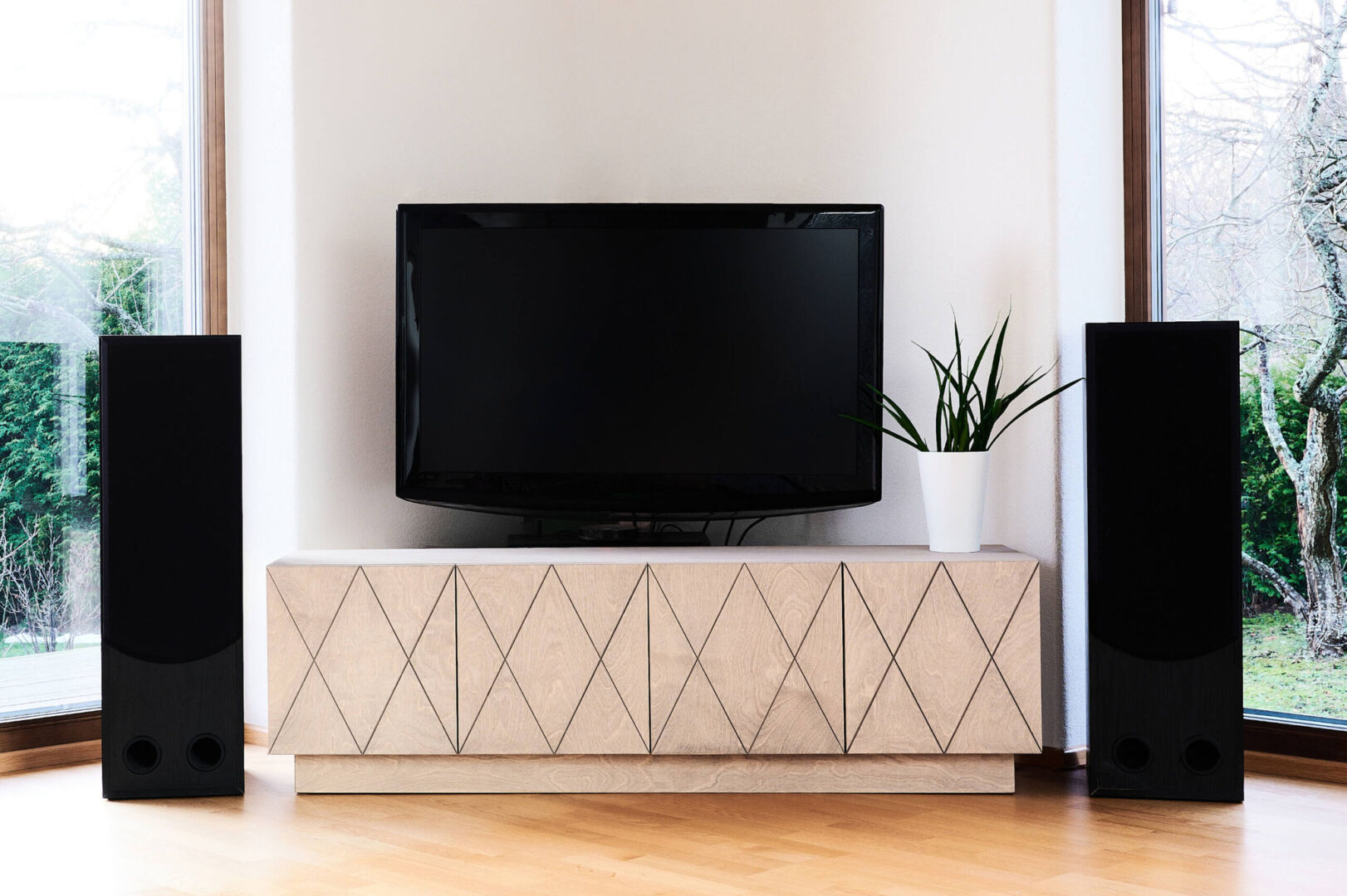 TV-meubel Flussi Grijs 145 cm