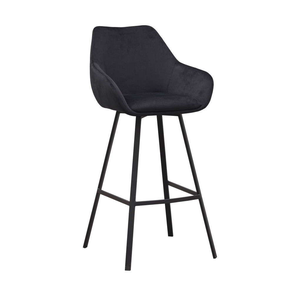 Barkruk Meillesta Velvet Zwart