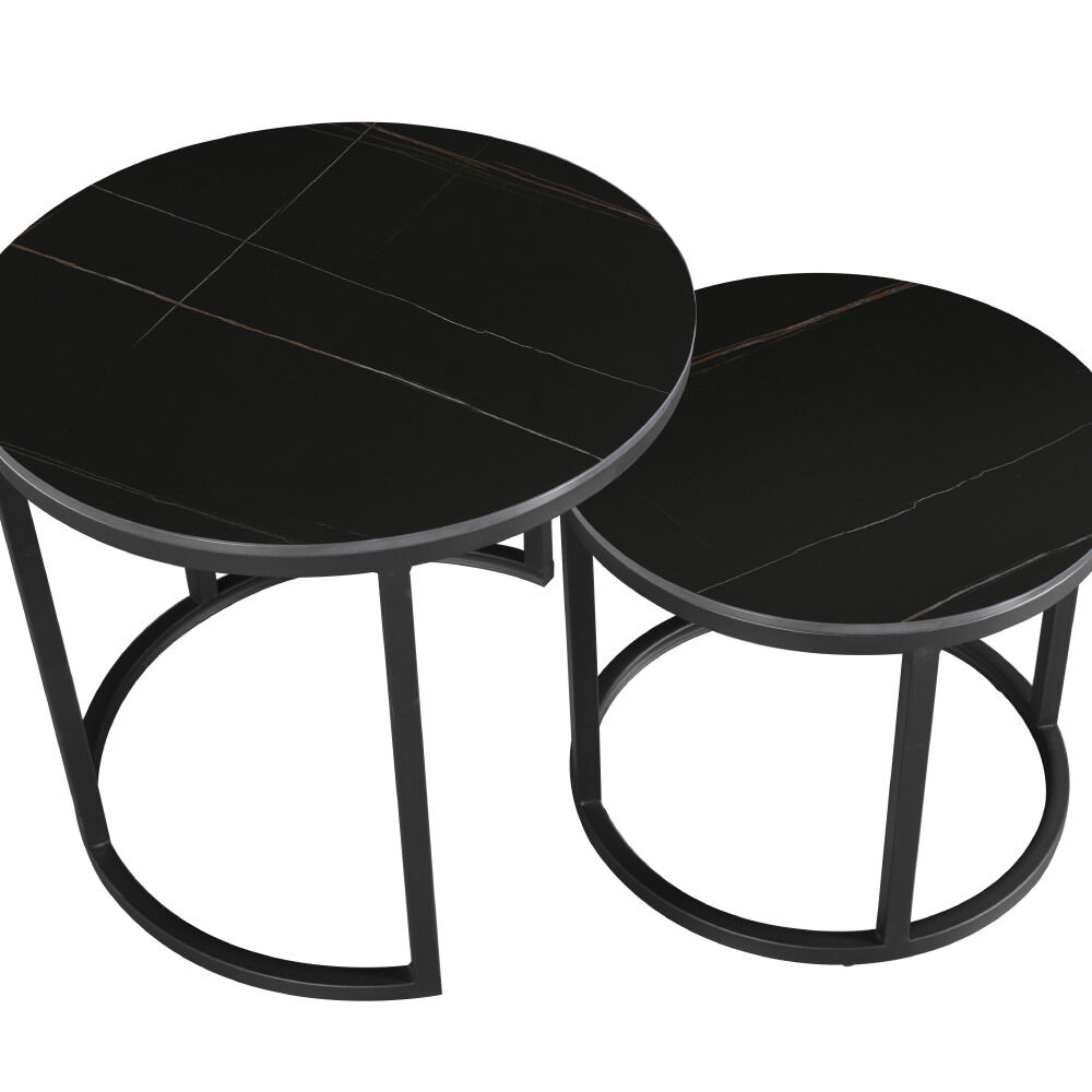 Salontafel Laarel Zwart Ø53 cm - Afbeelding 3