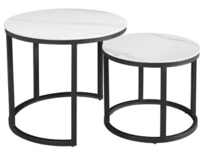 Salontafel Moossund Wit Ø53 cm