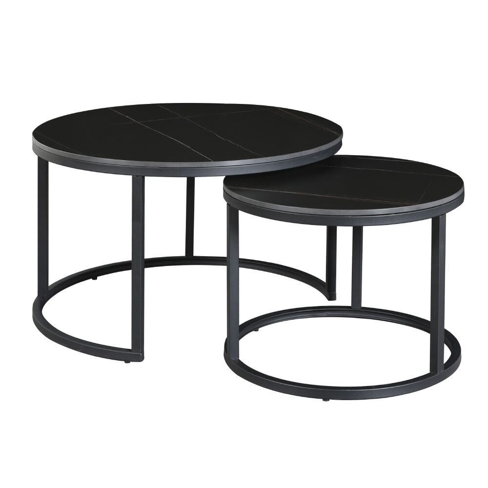 Salontafel Naxos Zwart Ø68 cm - Afbeelding 2