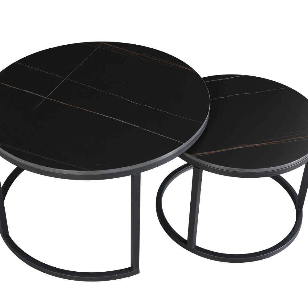 Salontafel Naxos Zwart Ø68 cm - Afbeelding 3